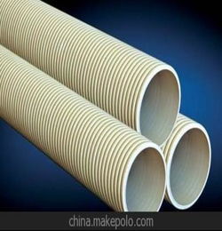 广州浩禾建材批发供应雄塑PVC U双壁波纹管 排水管